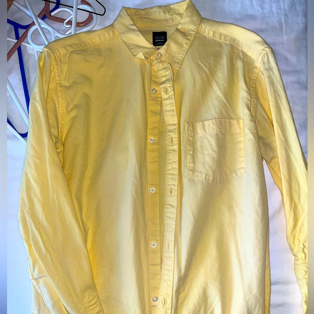Saks “blue” yellow Oxford long sleeve